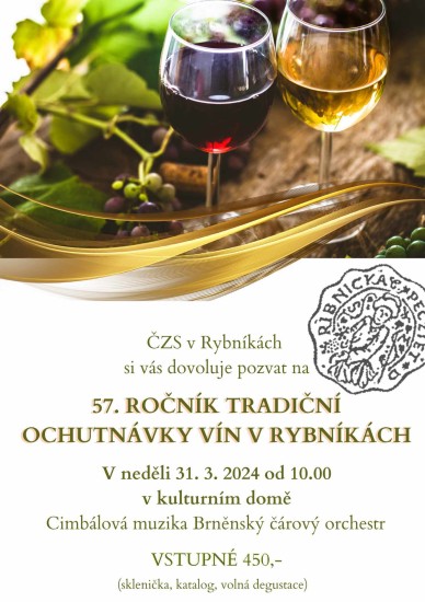 57. ročník tradiční ochutnávky vín v Rybníkách