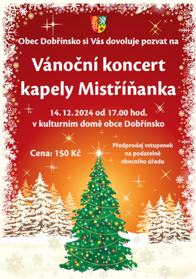 Vánoční koncert obce Dobřínsko s Mistříňankou