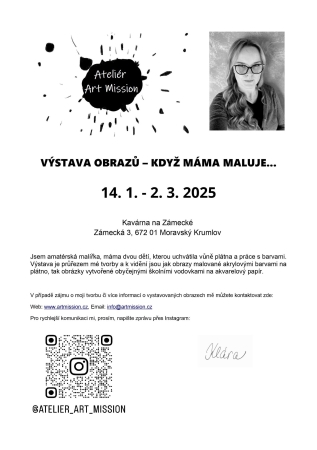 Kavárna Na Zámecké: Výstava atelier Artmission