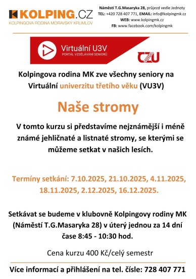 Virtuální univerzita 3.věku - Naše stromy Virtuální univerzita 3.věku - Naše stromy