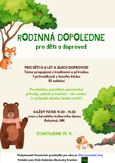 Rodinná dopoledne s Duběnkou Rodinná dopoledne s Duběnkou