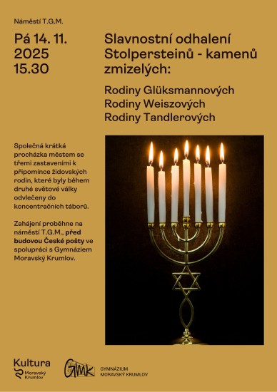 Slavnostní odhalení Stolpersteinů - Kamenů zmizelých Slavnostní odhalení Stolpersteinů - Kamenů zmizelých