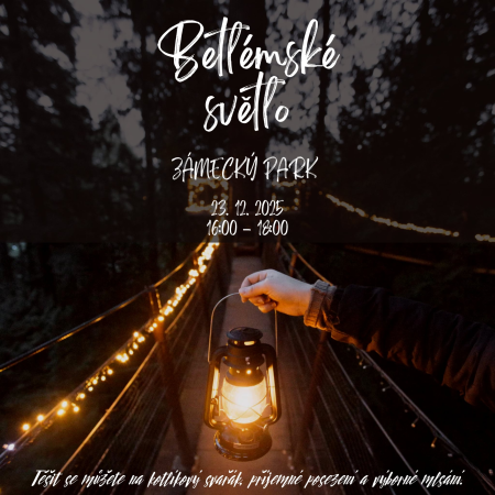 Betlémské světlo v zámeckém parku