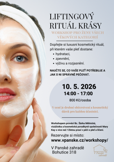 Liftingový rituál krásy – workshop pro všechny ženy