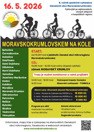 Moravskokrumlovskem na kole 2026