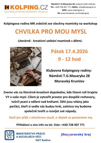 Chvilka pro mou mysl - Literárně-kreativní setkání maminek