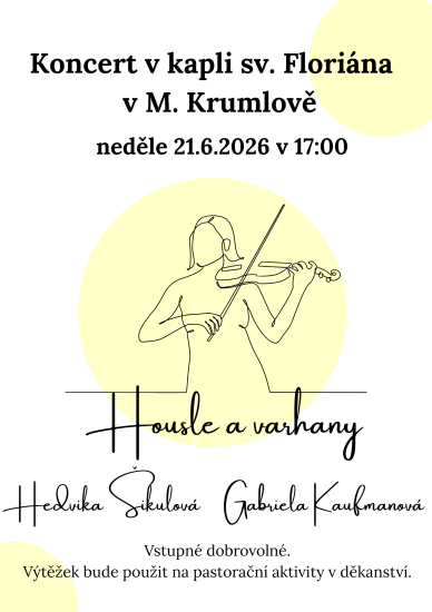 Housle a varhany v kapli svatého Floriána