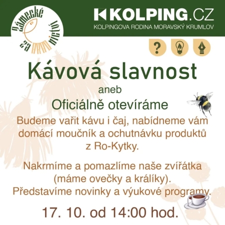 Kávová slavnost aneb Oficiálně otevíráme